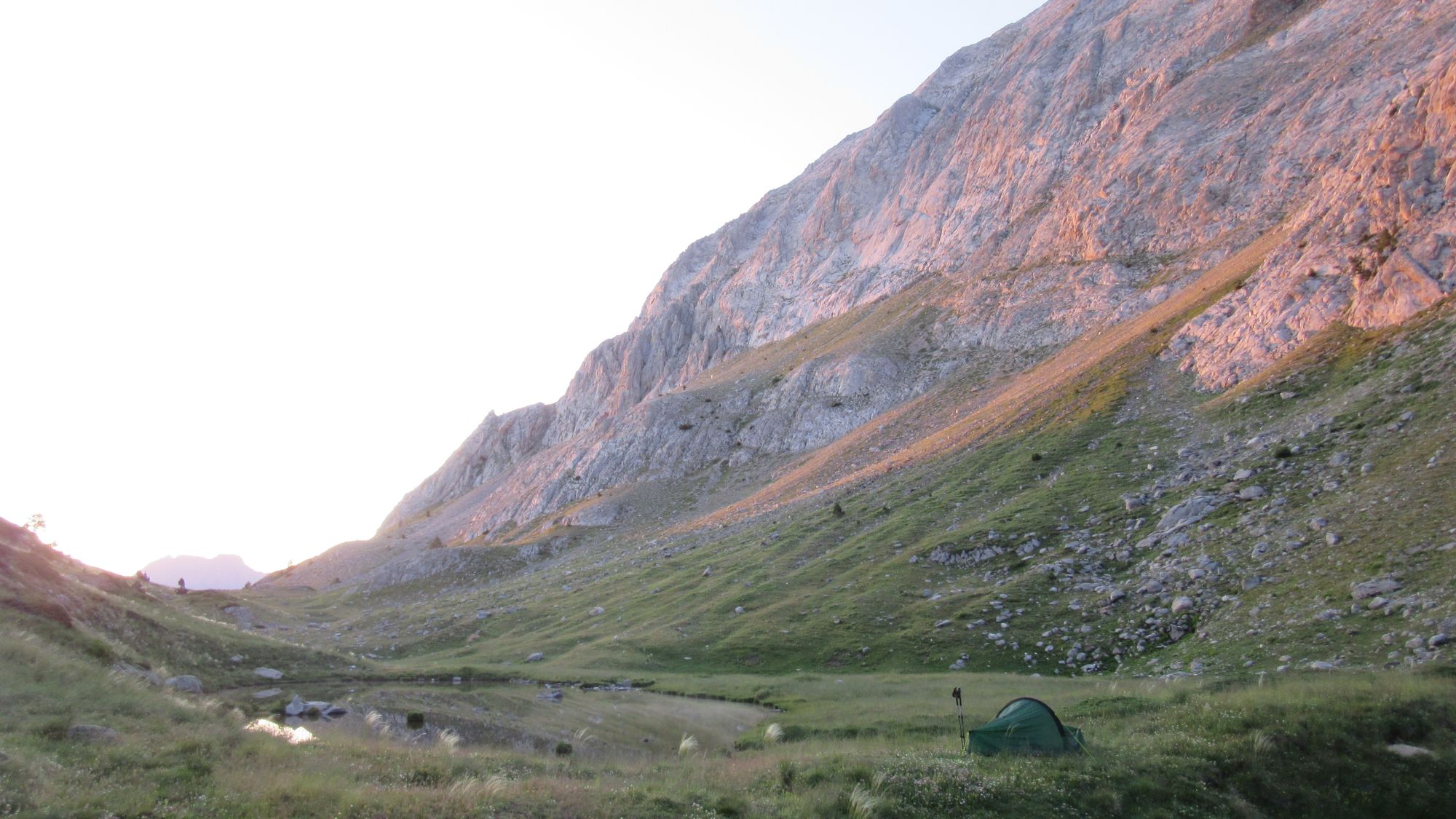 Camped by "La Basseta" in the morning.